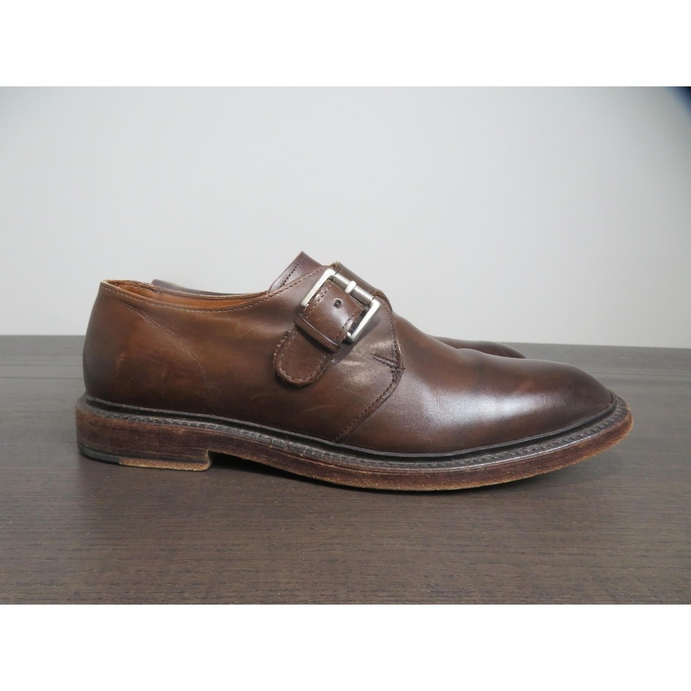 Allen Edmonds Norwich Shoes Mens Size 9 D Brown Monk Strap Made USA Leather